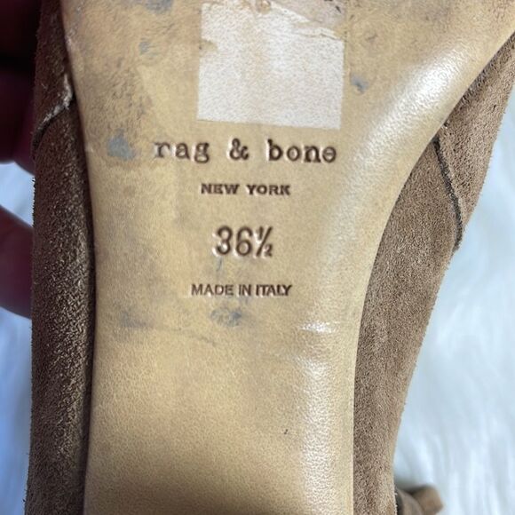 Rag & Bone Dahlia Tan Suede Booties Sz 36.5/US 6.5 - Picture 7 of 9